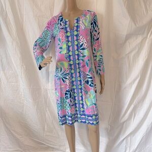 Lilly Pulitzer Women's Pink and Blue Dress